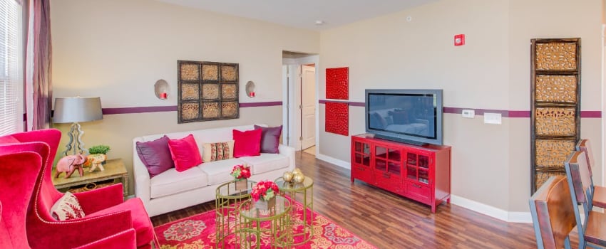 Living room in Sylvania apartment